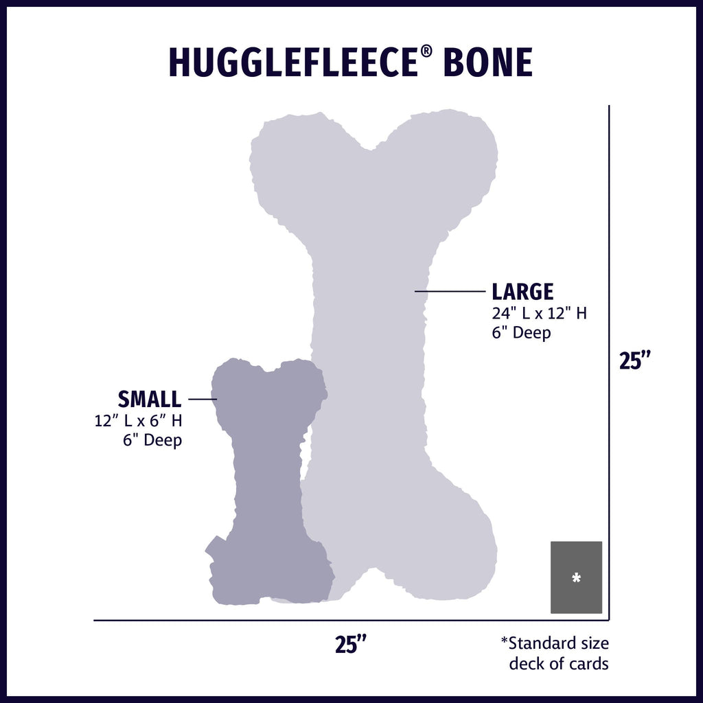 HuggleFleece® 2' Bone Plush Dog Toy