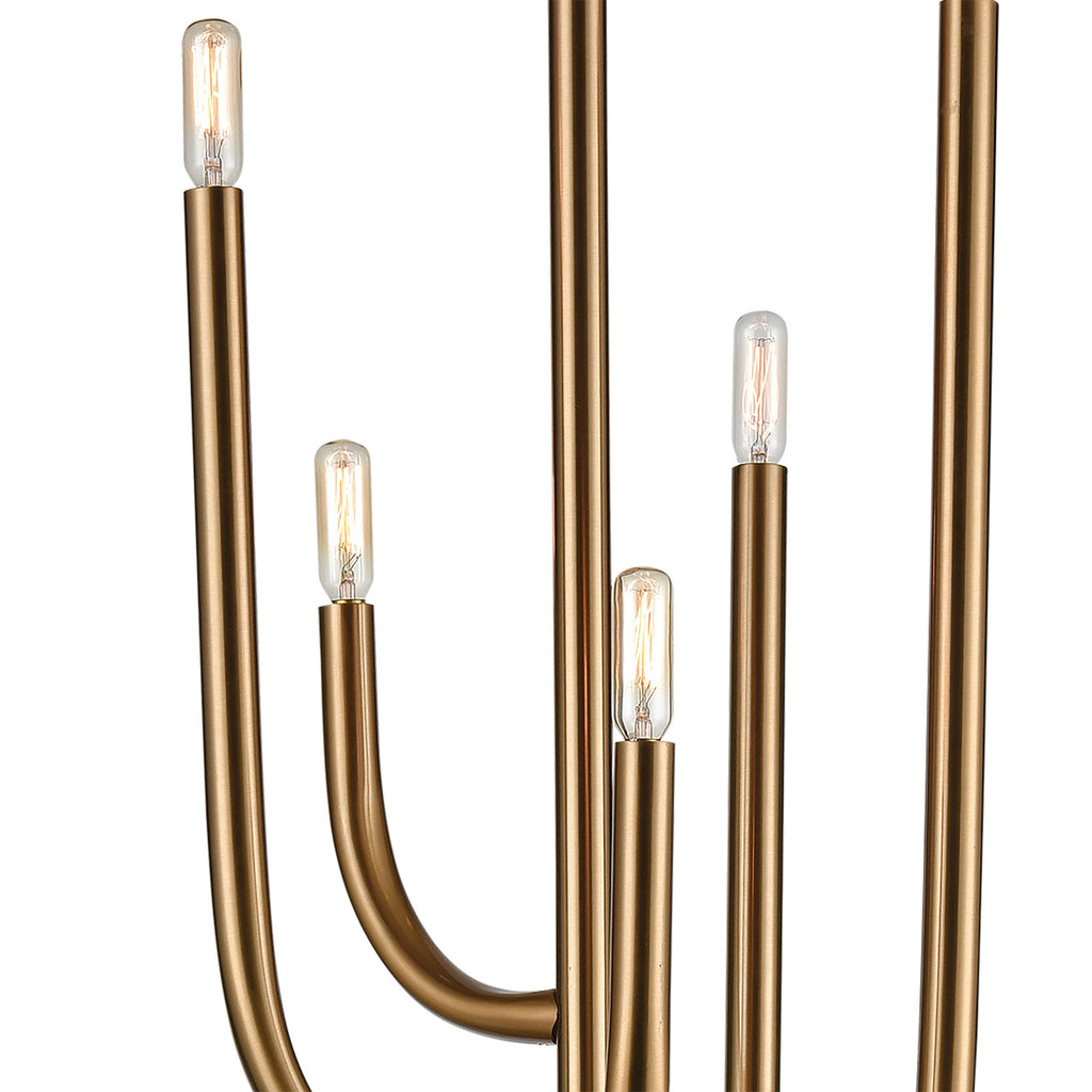 Hands Up 6-Light Floor Lamp Aged Brass: Metal / Aged Brass