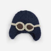 Wilbur Aviator | Acrylic Hand Knit Kids & Baby Hat