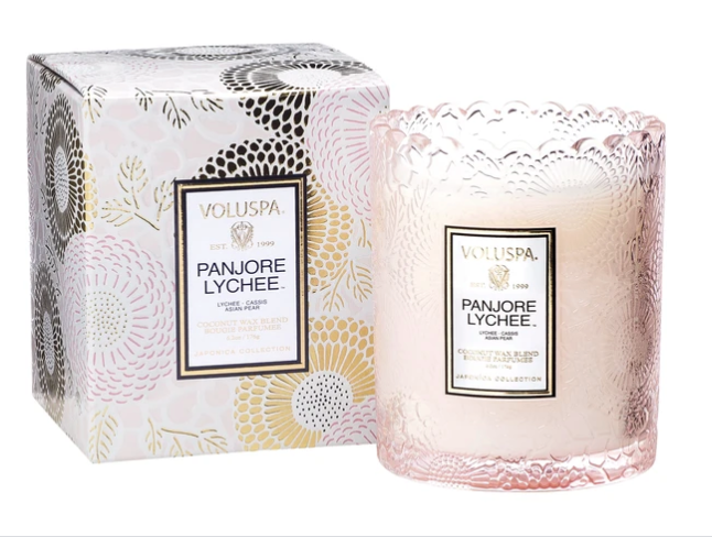 Panjore Lychee Scalloped Edge Candle