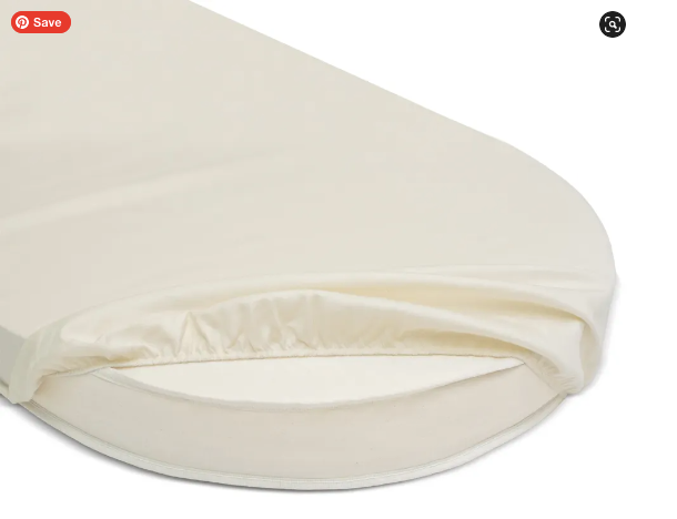 Organic Cotton Oval Baby Crib Mattress (53.7x27.5x3) for Stokke Sleepi V3