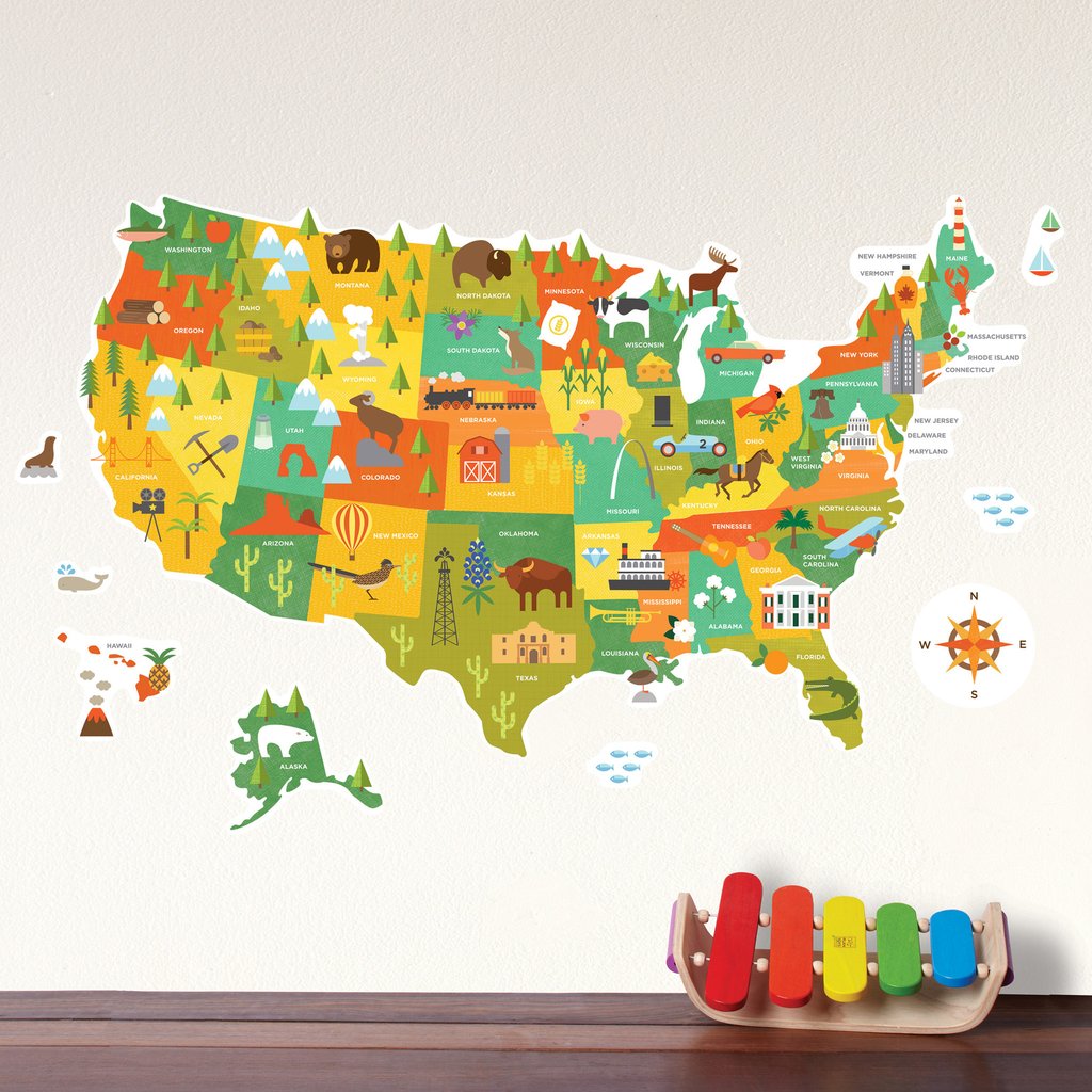 USA Fabric Wall Decals
