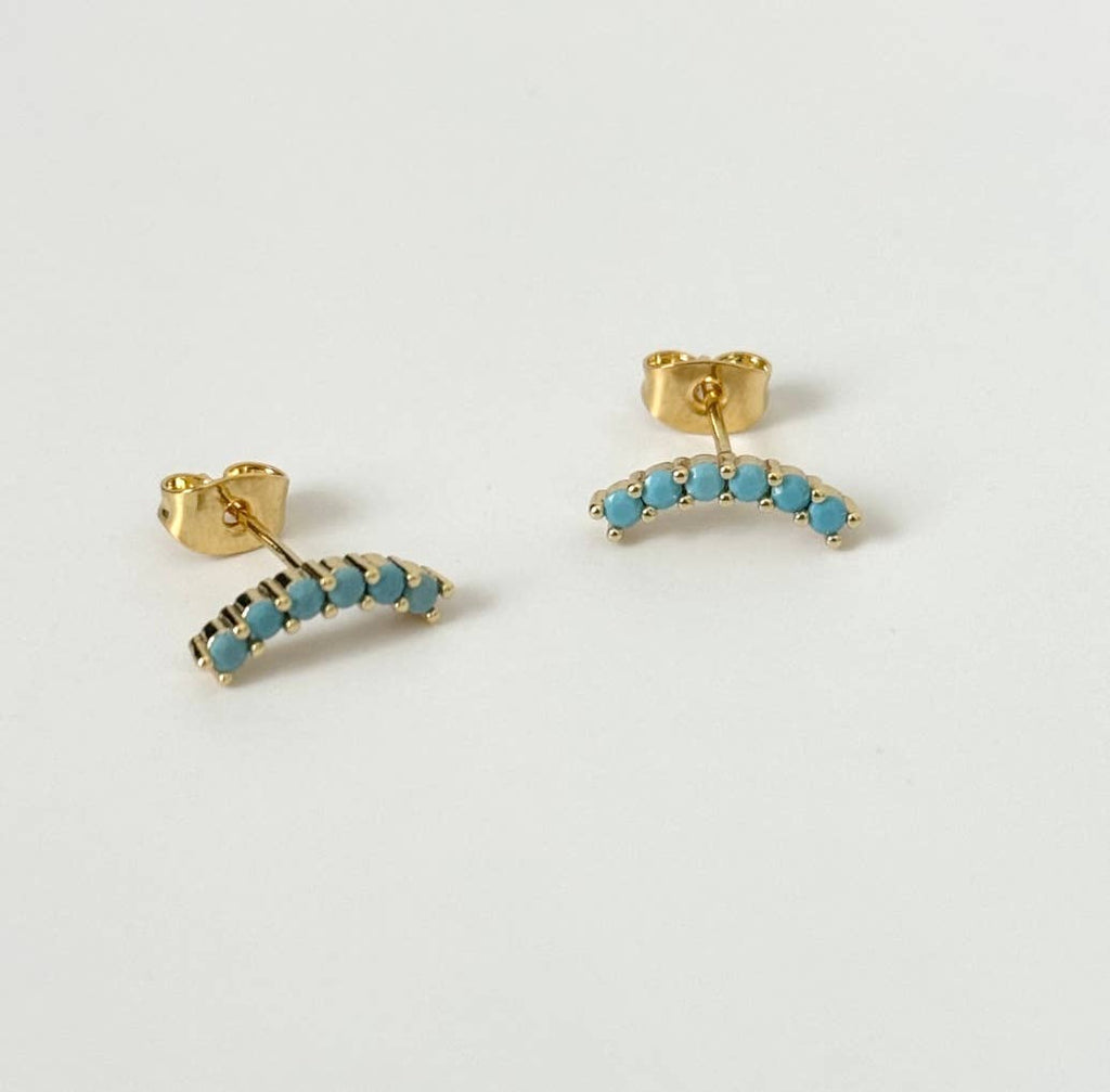 Dianne Stud Earrings-Turquoise