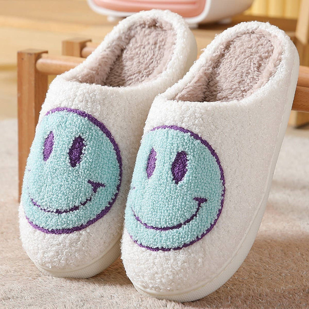 Smiley Face Plush Slippers