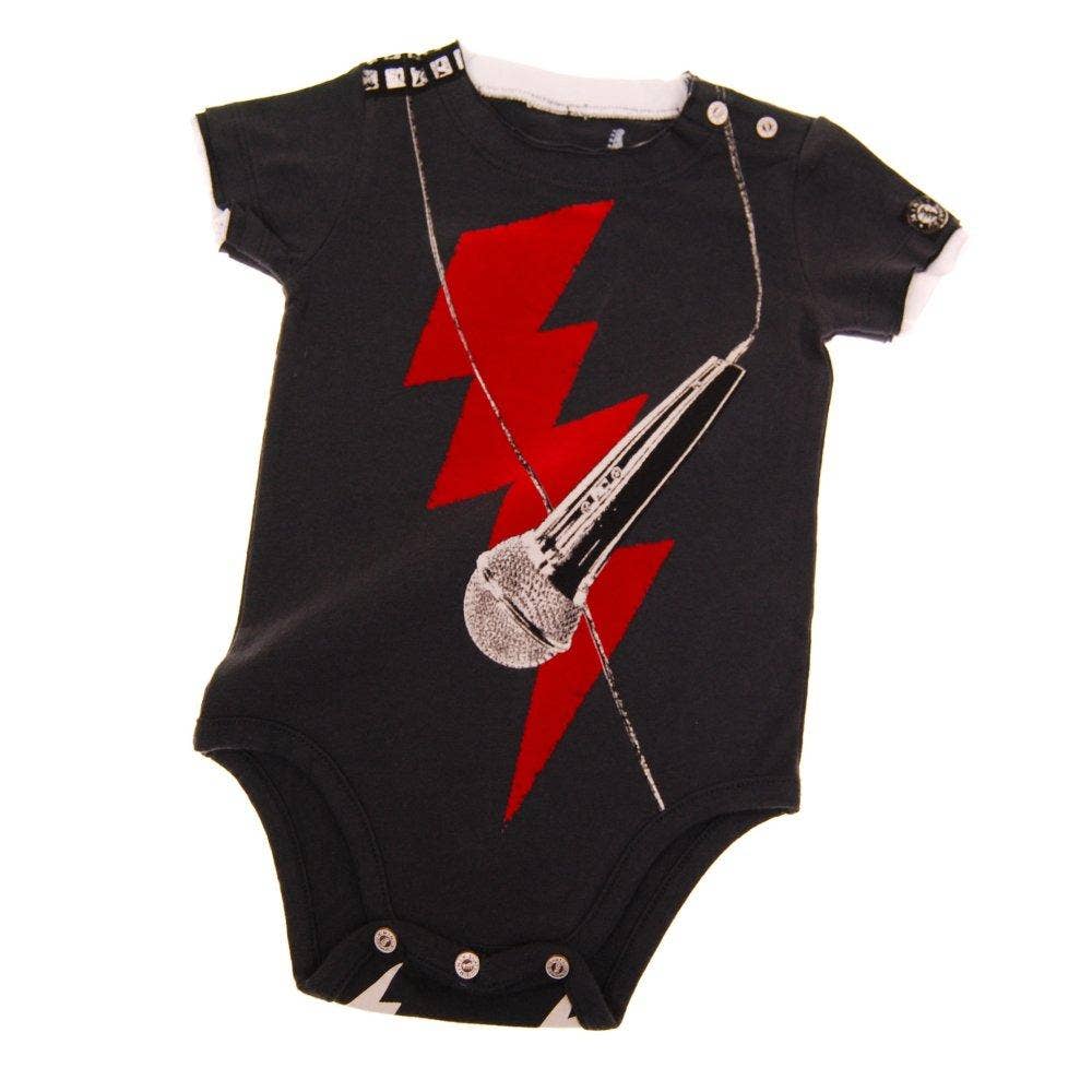 Rock The Mic Short Sleeve Bodysuit: 3M