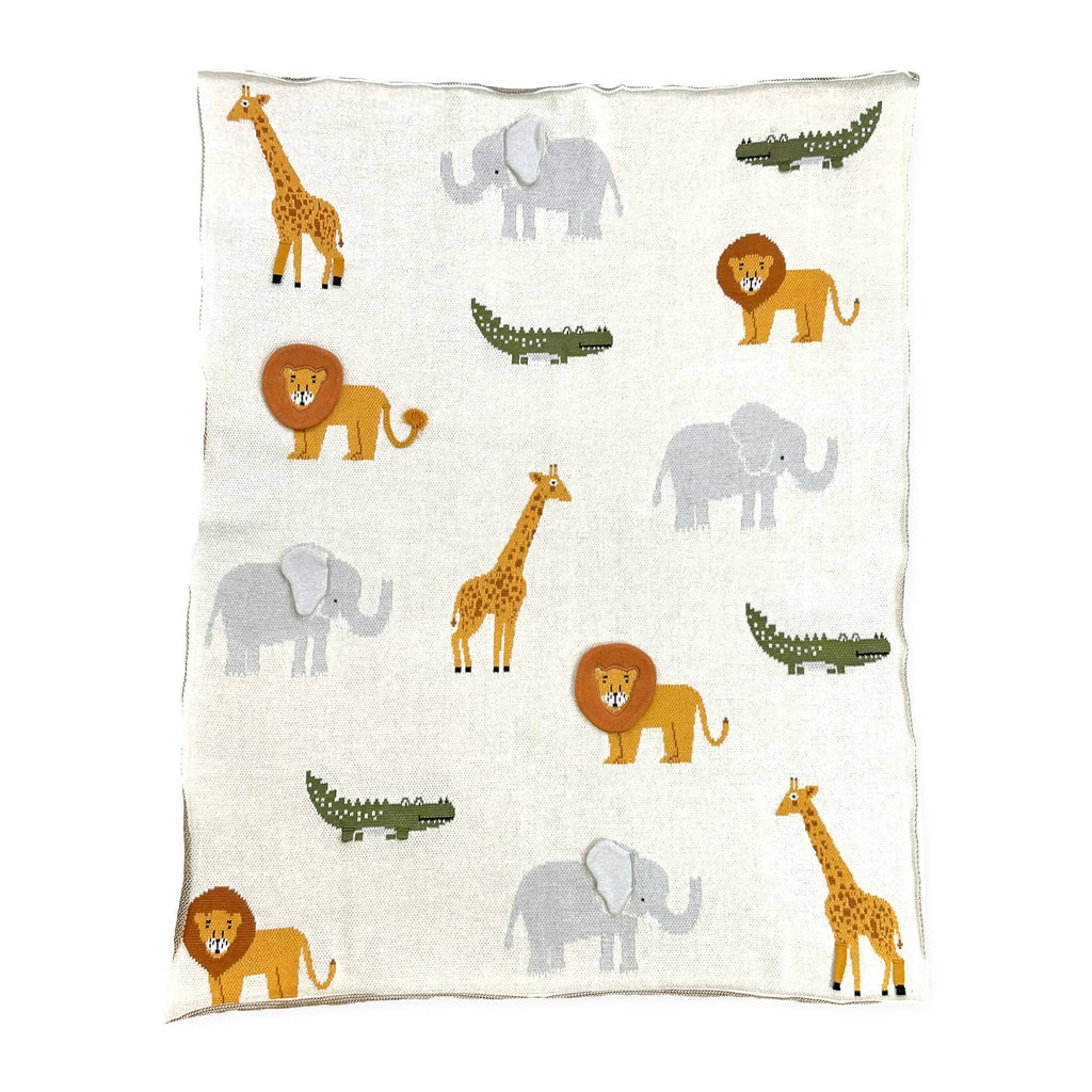 Savannah-Organic 3D Jacquard Sweater Knit Baby Blanket