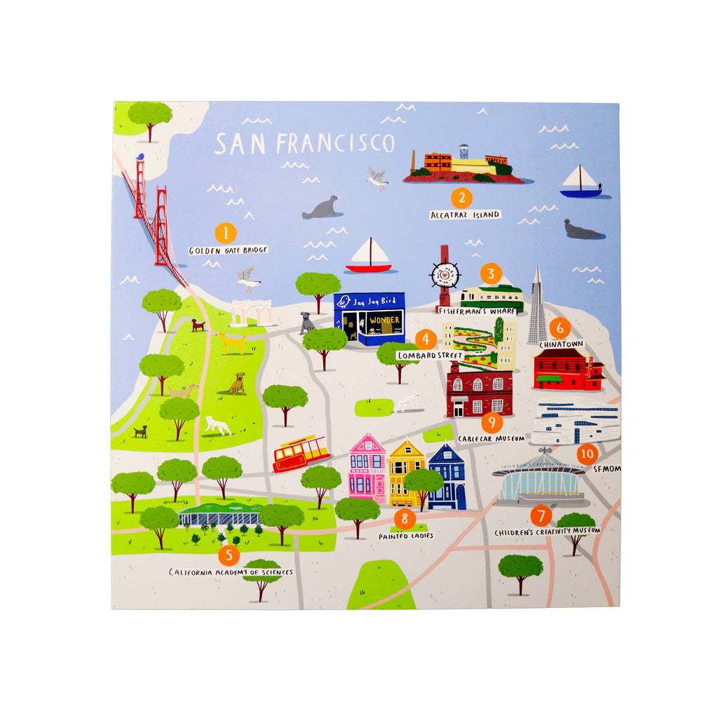 San Francisco Reusable Sticker Set