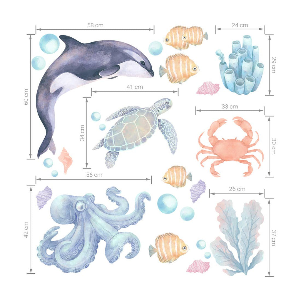 Wall Sticker | Ocean Animals II