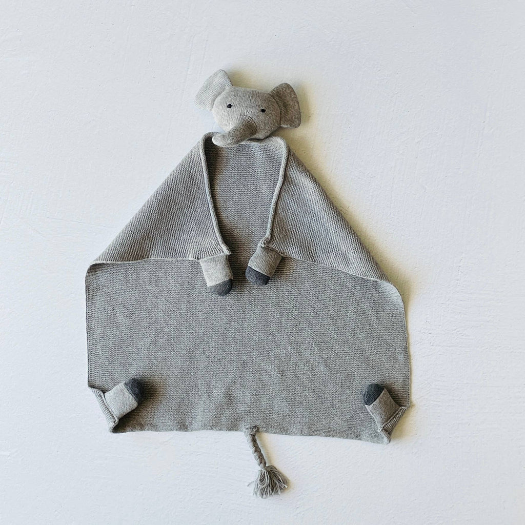 Elephant - Organic Baby Lovey Security Blanket Cuddle Cloth: Natural