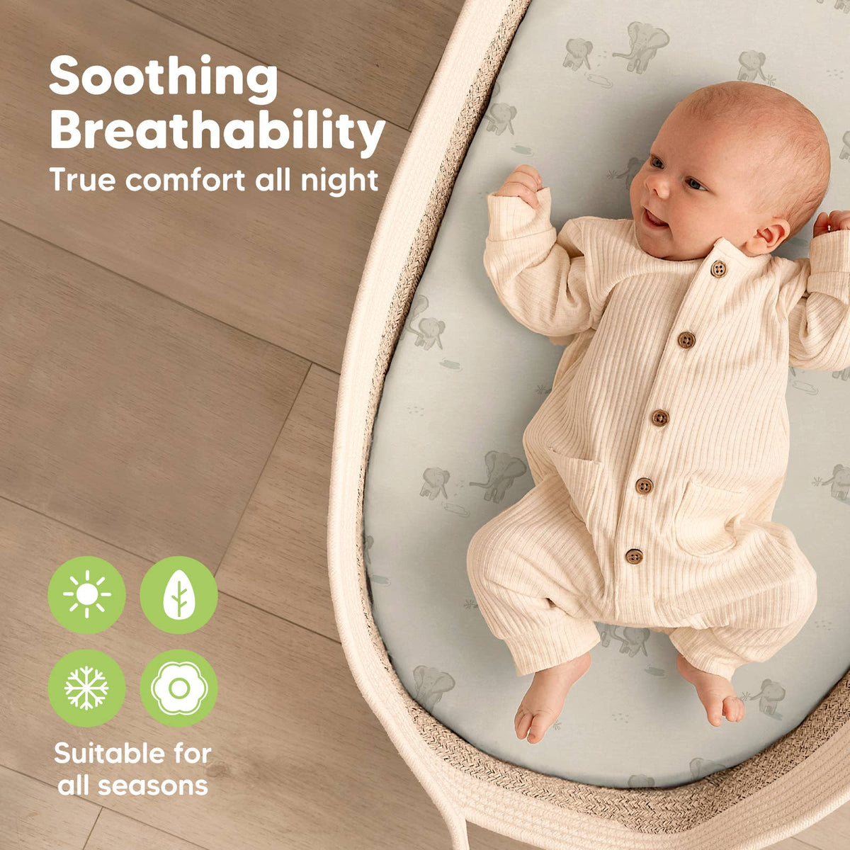 summer infant soothe and sleep bassinet Soothe Fitted Bassinet Sheet 2pk – Aldea Home & Baby