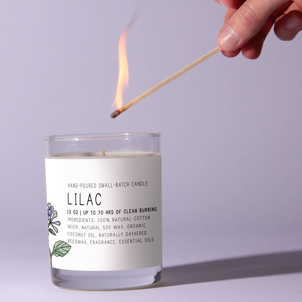 Lilac - Just Bee Candles: 3.5 oz tin (up to 20 hrs of clean burning)