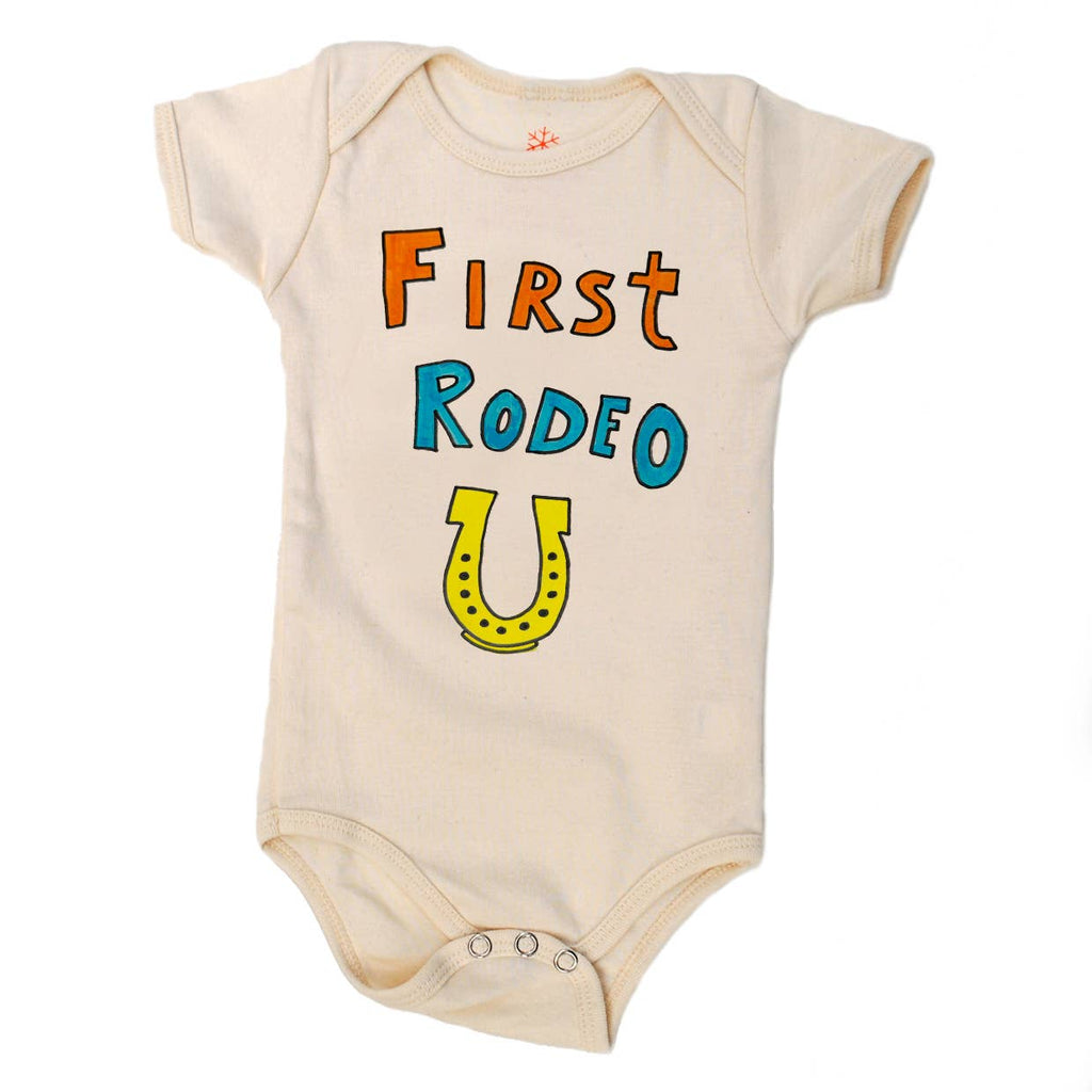 First Rodeo - Baby Organic Onesie: 6-12m onesie