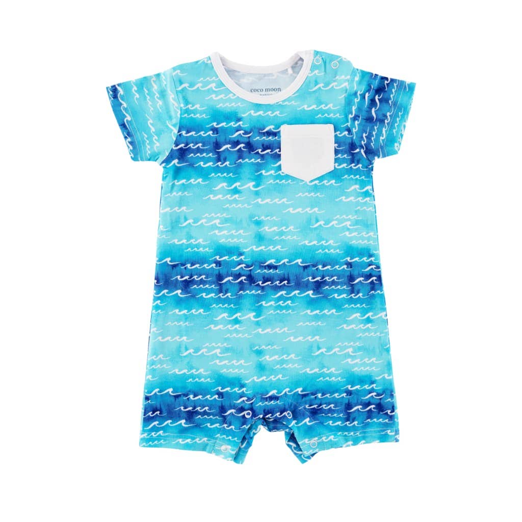 Nalu Shortie Baby Bamboo Romper: 0-6M