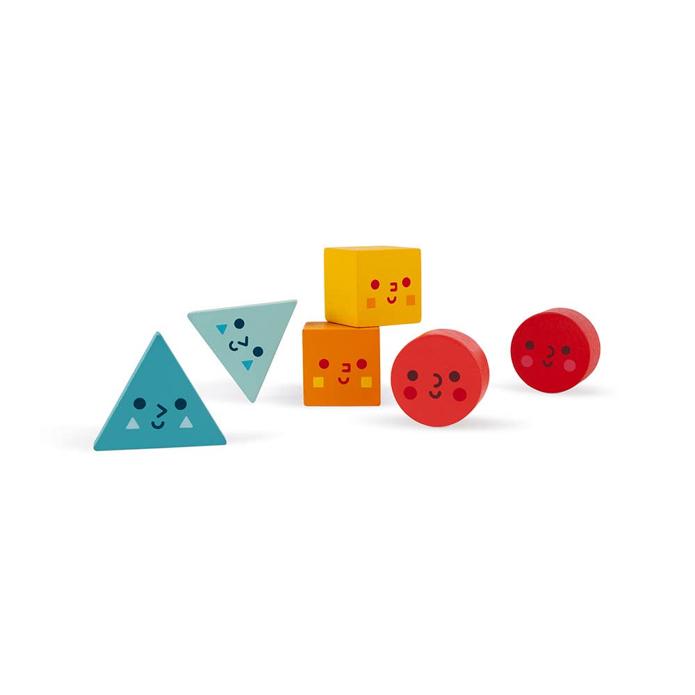 Colors & Geometric Shapes Box | 6 Blocks | Educational toy