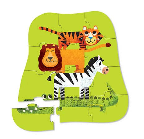 12-Piece Mini Puzzle - Jungle Friends