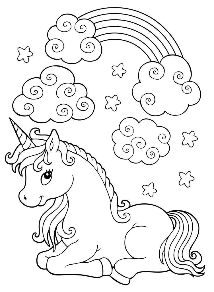 Unicorns Coloring Book