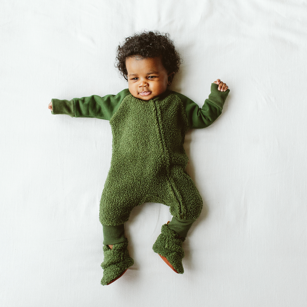 Sherpa Baby One-Piece - Spruce