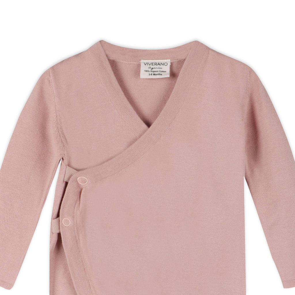 Milan Sweater Knit Baby Kimono Footie Coverall (Organic)