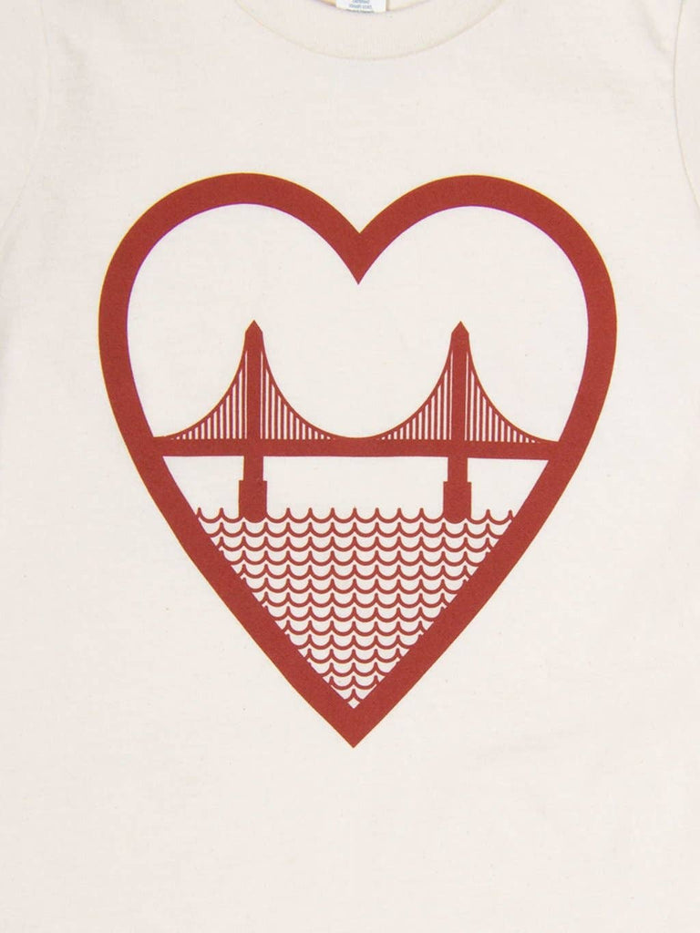 I Heart SF Toddler Tee Natural: Age 2