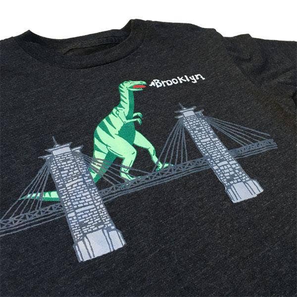 Kids' Dinosaur On Brooklyn Bridge Tee