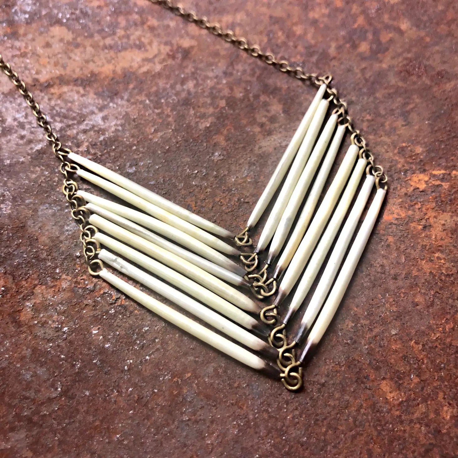 Hedgehog and Porcupine Quill Necklace - Etsy India