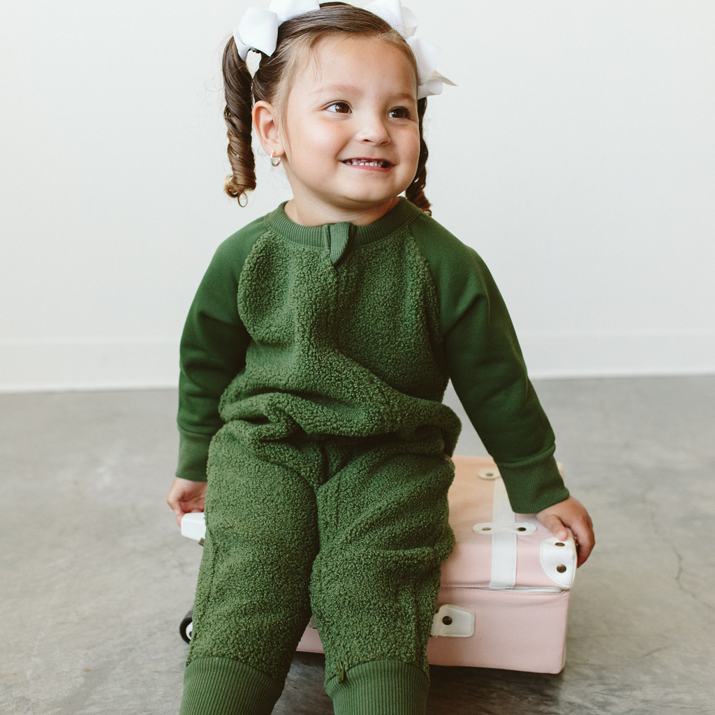 Sherpa Baby One-Piece - Spruce