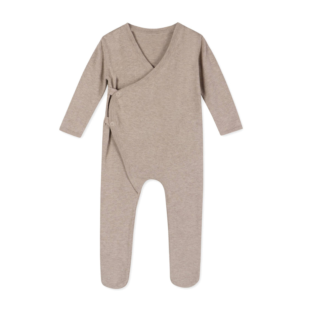 Milan Sweater Knit Baby Kimono Footie Coverall (Organic)