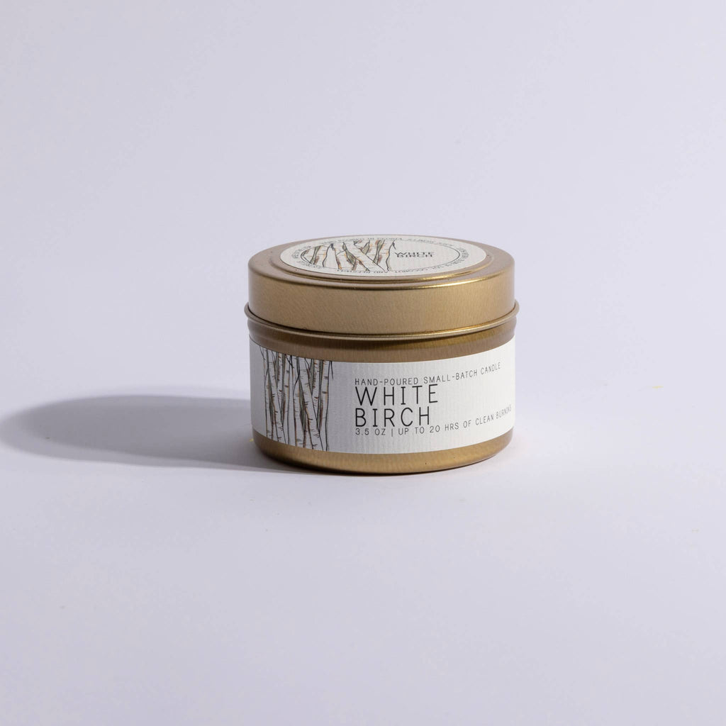 White Birch - Just Bee Candles: 13 oz (up to 60 hrs of clean burning)