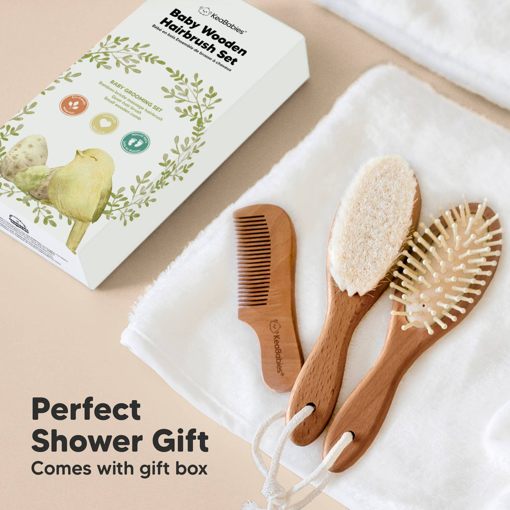 Baby Hair Brush and Comb Set Keababies