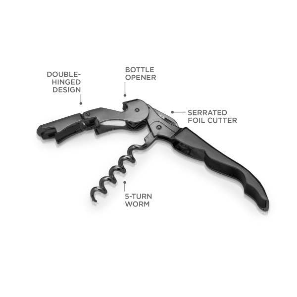 Gunmetal Signature Double Hinged Corkscrew by Viski®