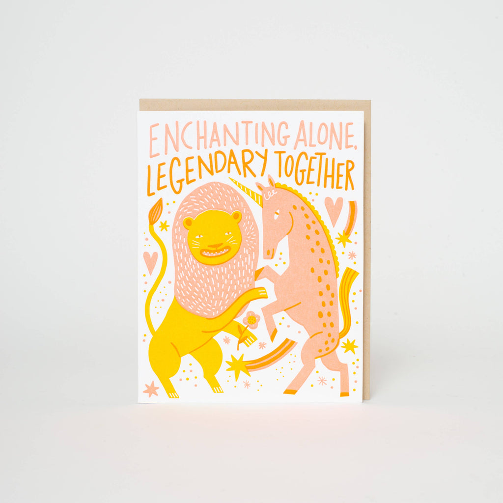 Wedding Legendary Together Letterpress Greeting Card by Hello!Lucky
