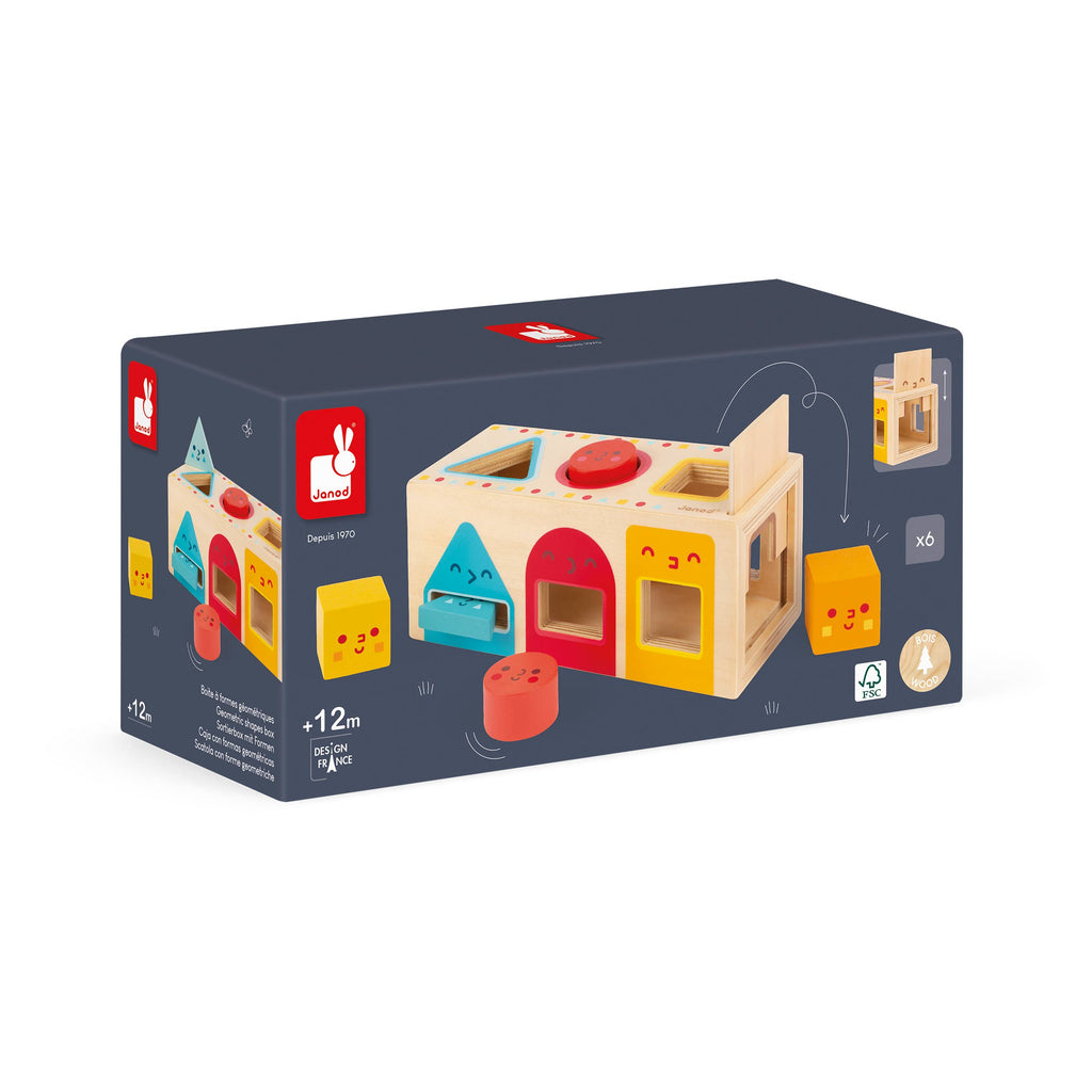 Colors & Geometric Shapes Box | 6 Blocks | Educational toy