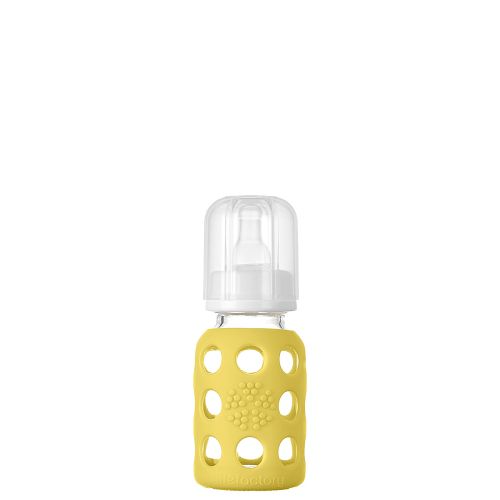 4oz Glass Baby Bottle - Stage 1 Nipple, Stopper, and Cap