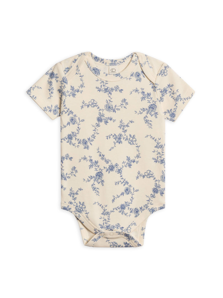 Organic Baby Afton Bodysuit - Serena Floral / Rain