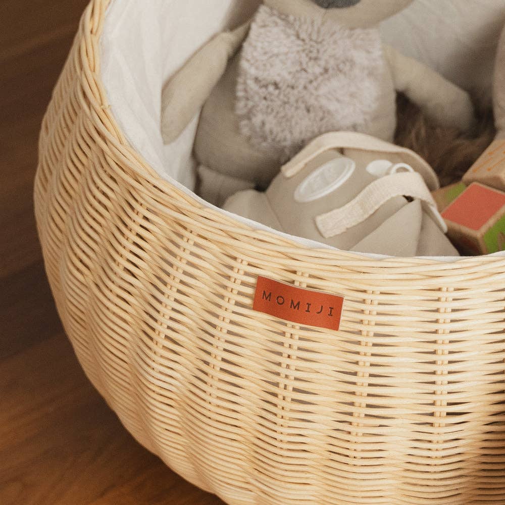 Handcrafted - Apple Storage Basket (Natural) - Rattan Wicker