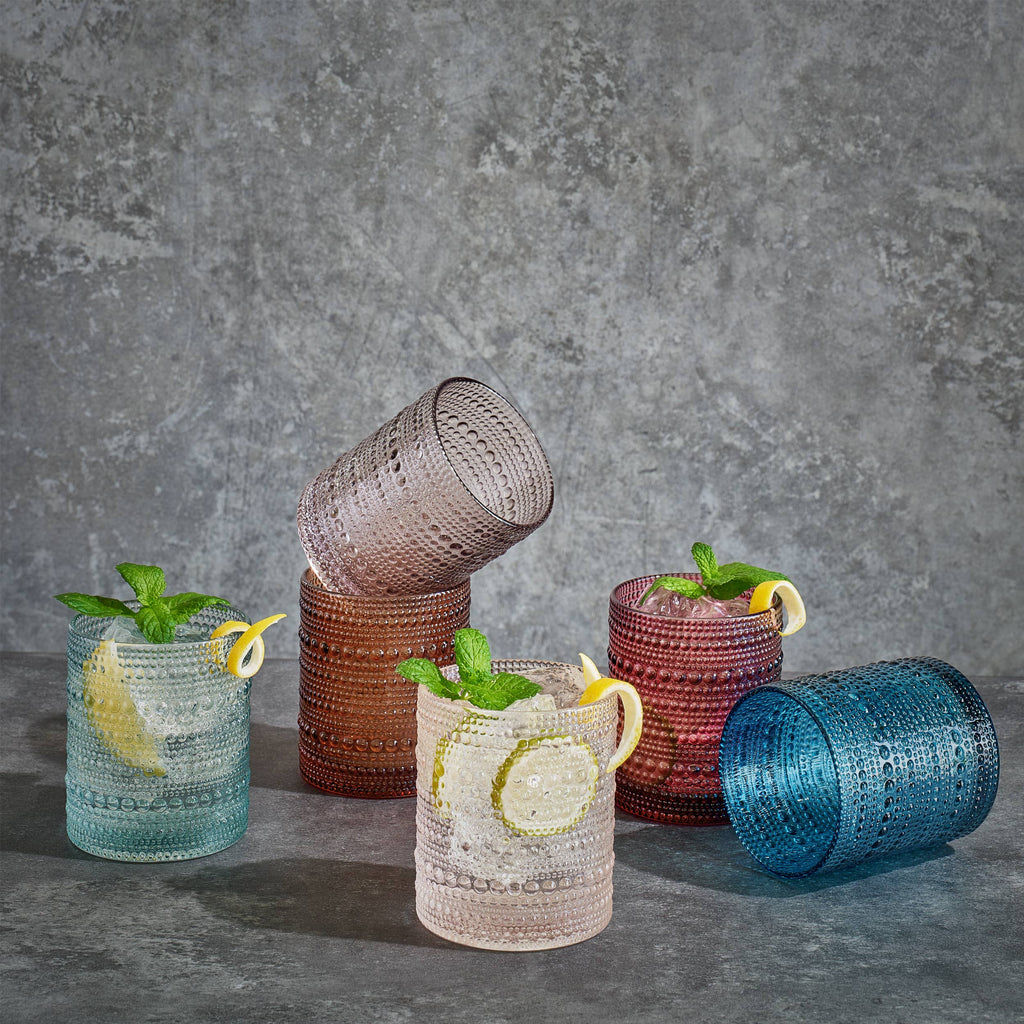 Spring Hobnail Tumbler Drinking Glasses Set | 6 Set | 11 OZ