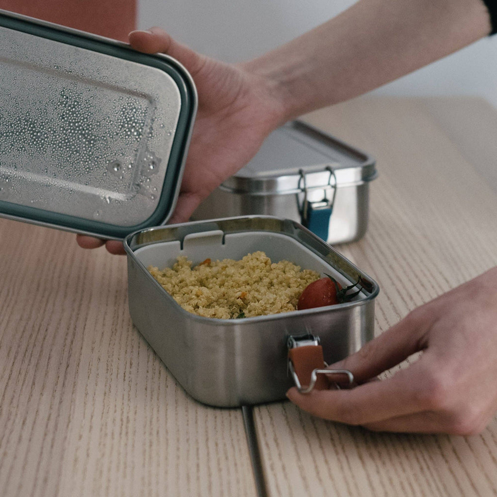 Stainless Steel Lunch Box with heat safe insert | Terracotta