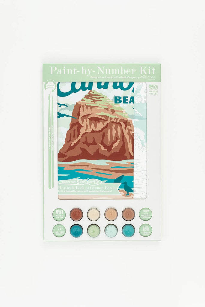 Haystack Rock at Cannon Beach Paint-by-Number Kit