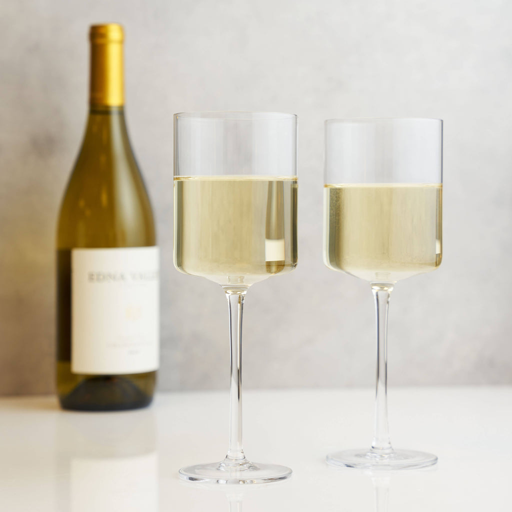 Laurel Crystal White Wine Glasses | Set of 2