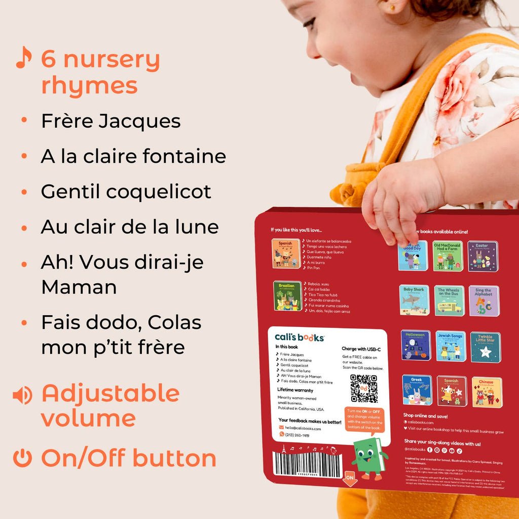 Cali's Book French Nursery Rhymes Book-Bilingual Sound Books