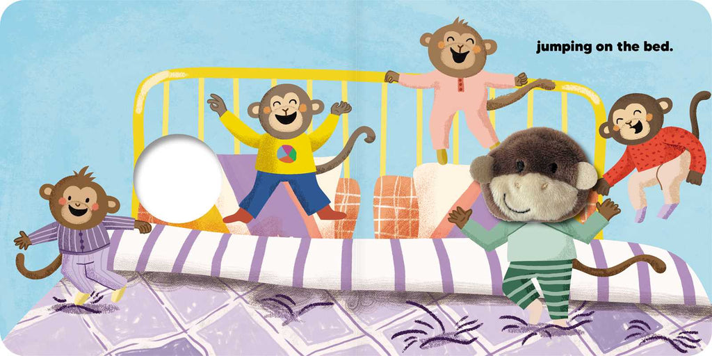 Five Cheeky Monkeys: Finger Puppet Book by