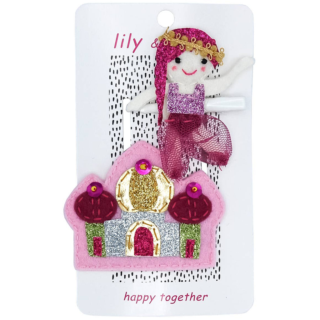 Petal Pink Princess Hair Clips- Pink