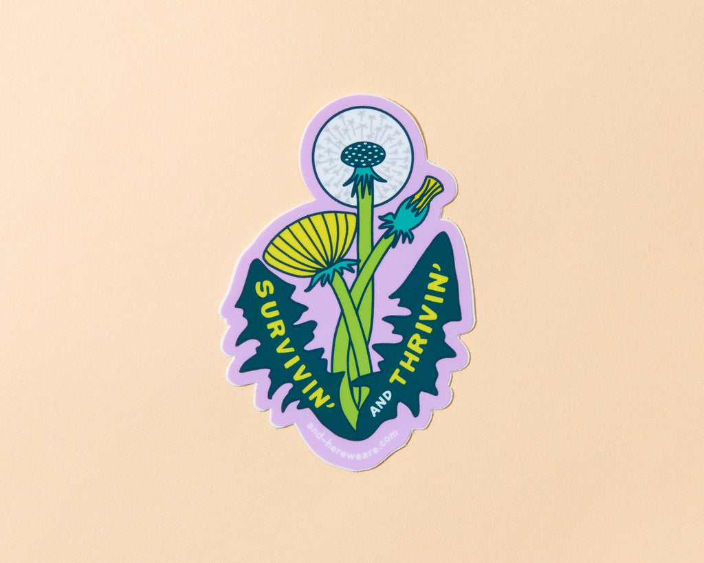 Dandelion Encouragement Vinyl Sticker