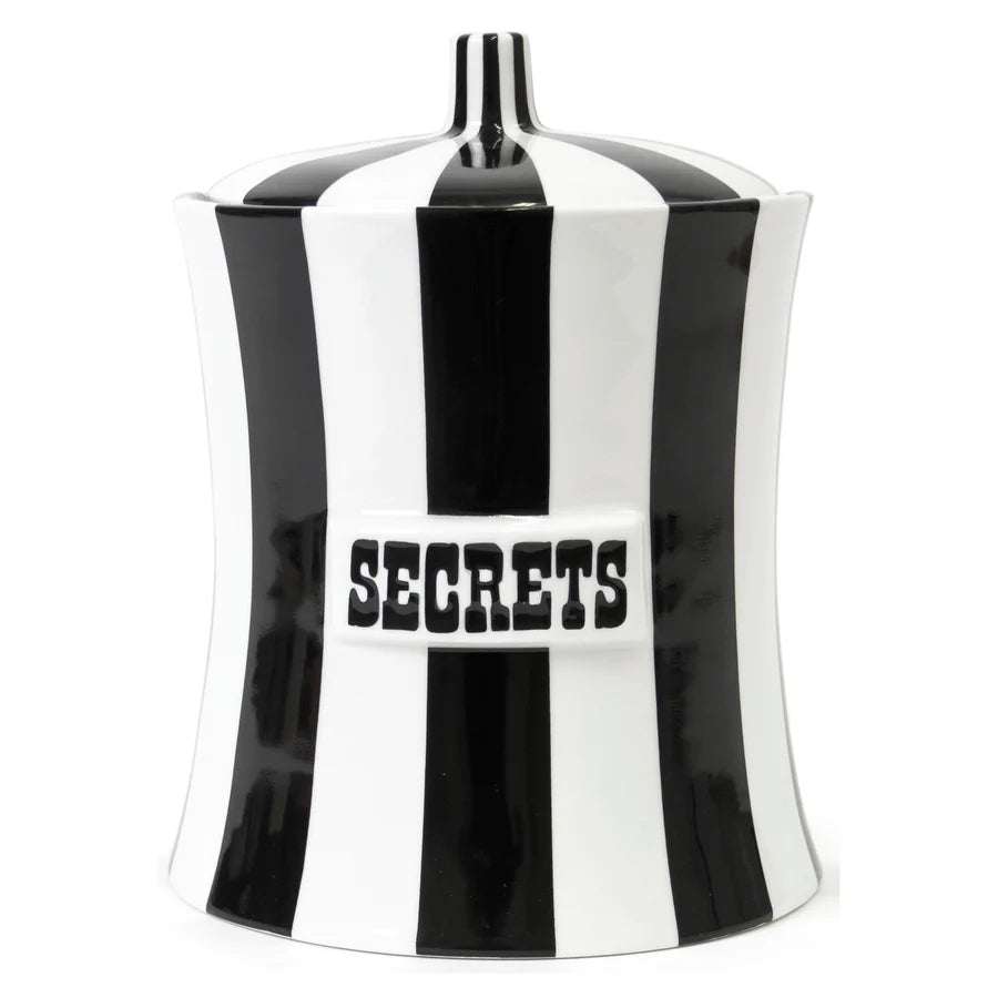 Secrets Canister Bk/Wh