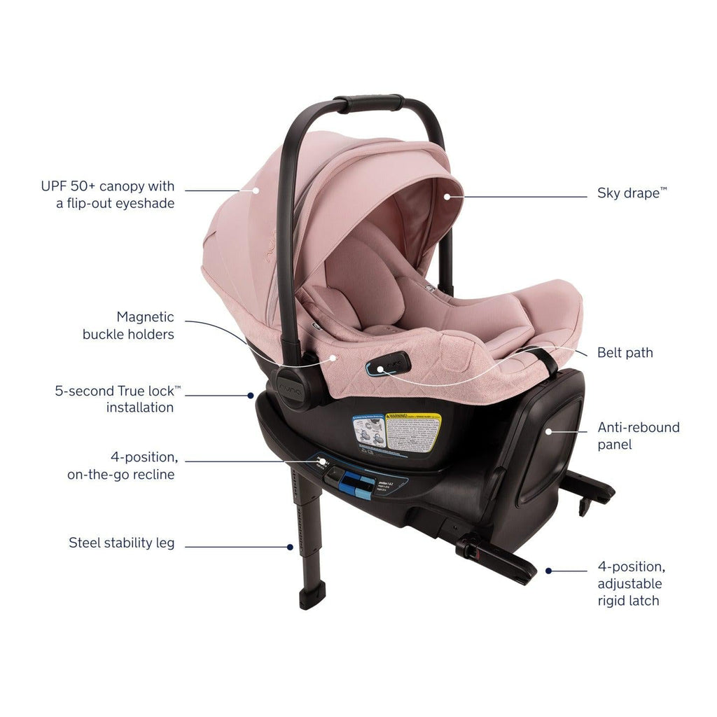 Nuna Pipa Aire RX Infant Car Seat Thistle Collection Aldea Home Baby