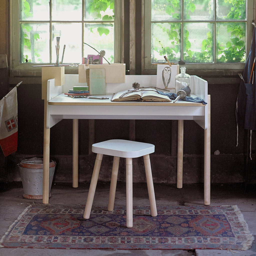 Square Stool in Birch