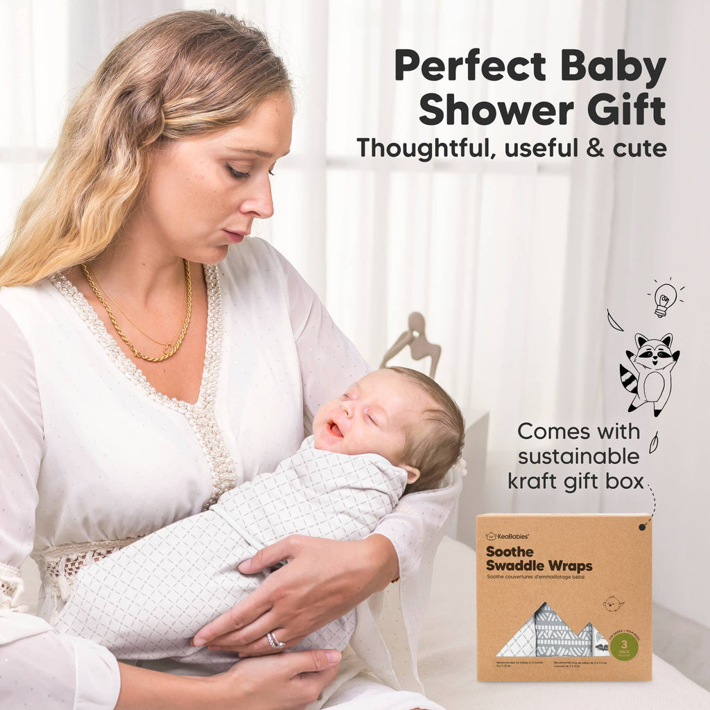 3pk Soothe Baby Swaddles 0-3 Months, Sleep Sack for Newborns