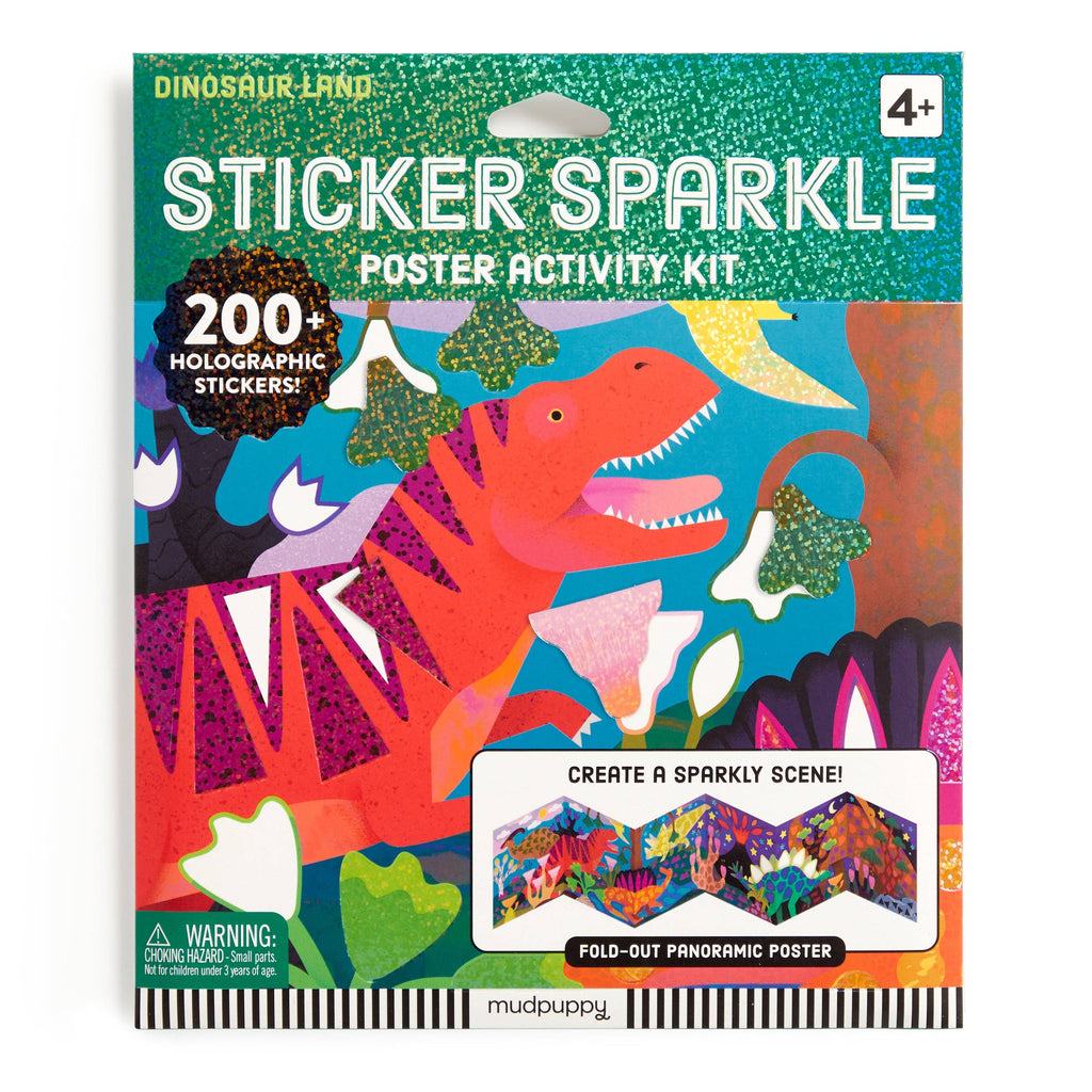 Dinosaur Land Sticker Sparkle Poster Activity Kit