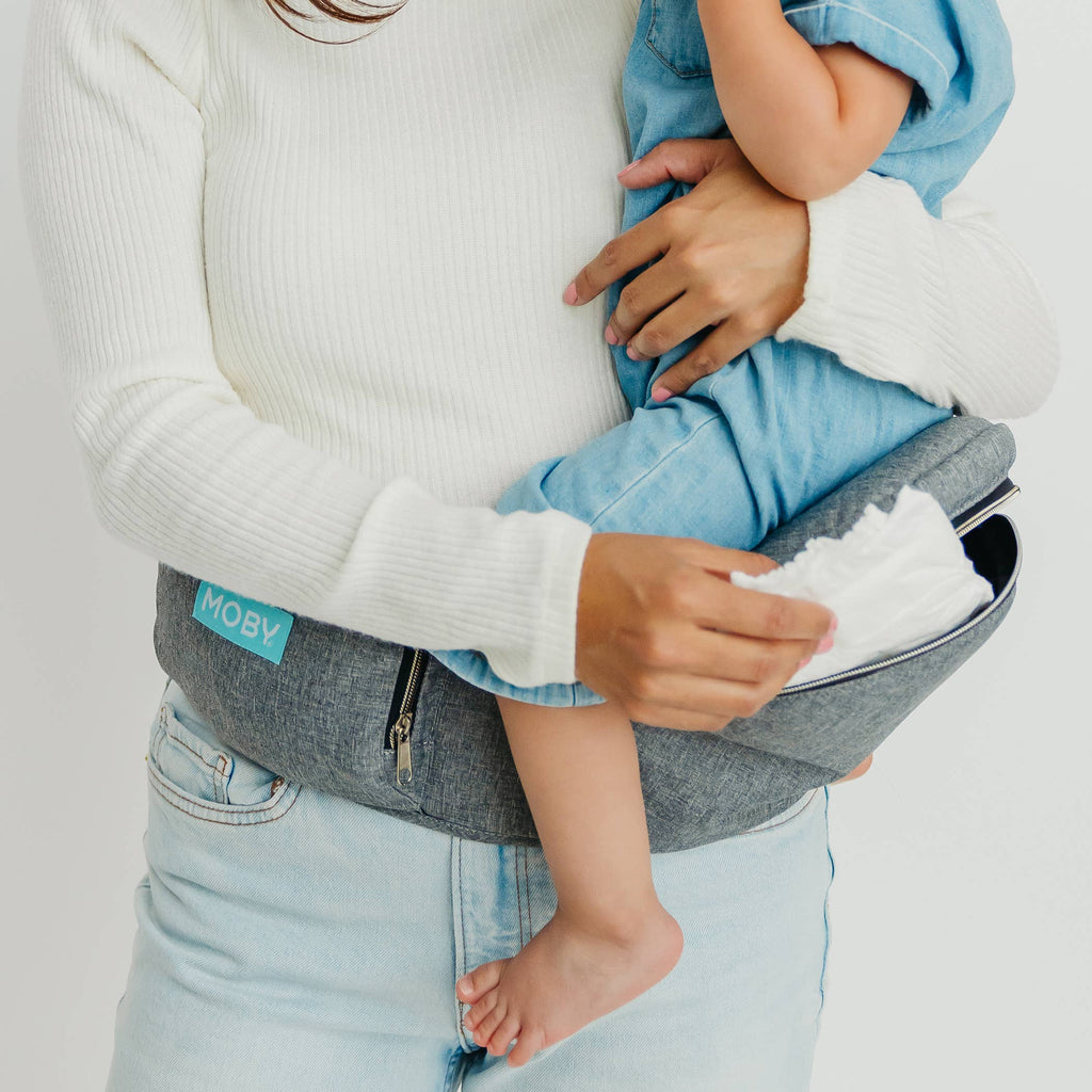 Moby Hip Seat - Heather Grey