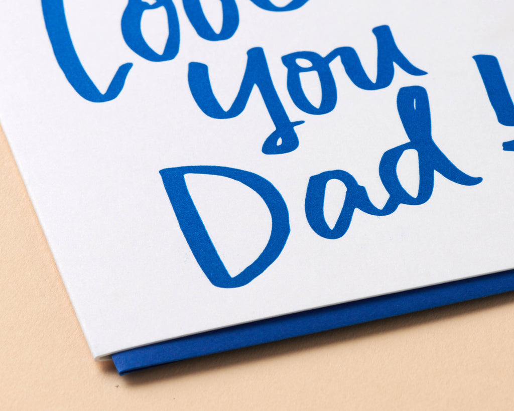 Love You Dad Father's Day Letterpress Greeting Card